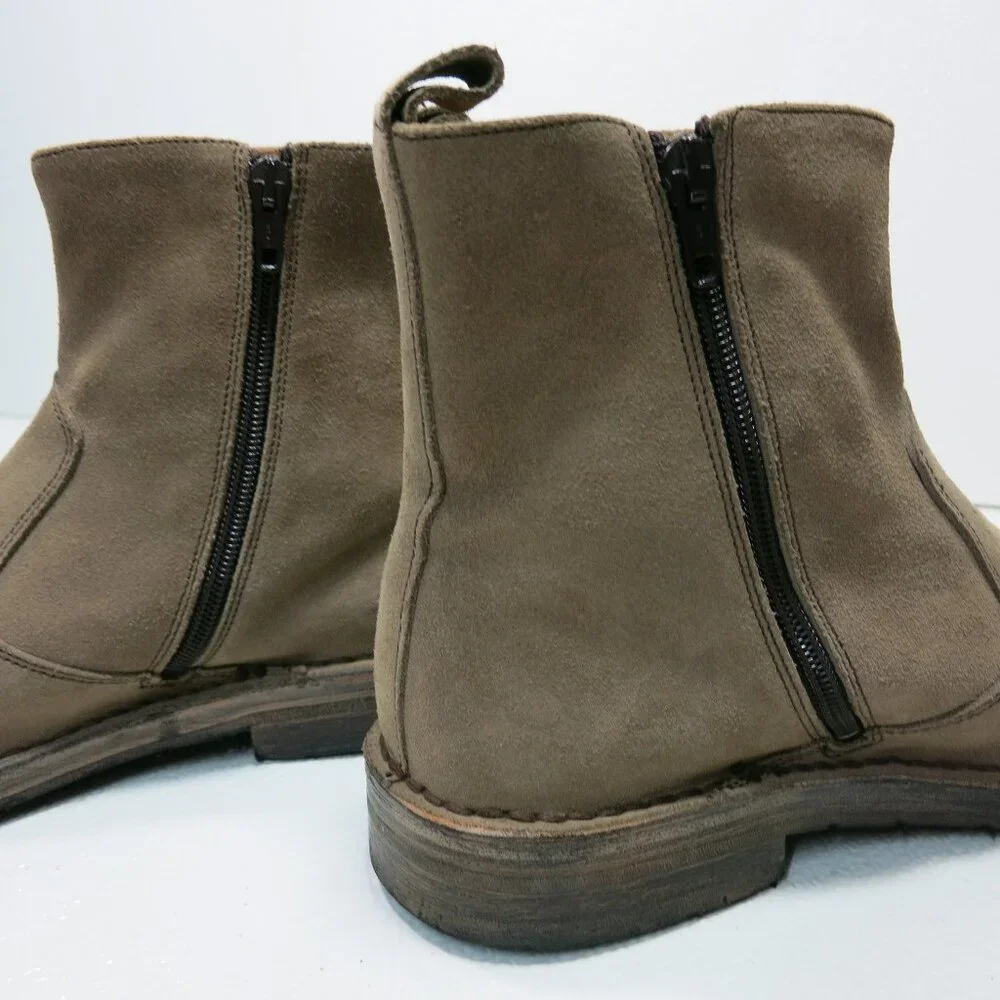 Irama Zippered Suede Leather Dress Boots Footwear Shoes Men's Botas Italy 41